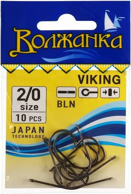 Набор крючков рыболовных Волжанка Viking / SW-115-2/0 (10шт) -