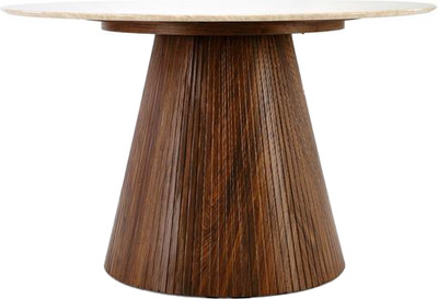 Обеденный стол Halmar Pireus 120 (травертин/орех) - 