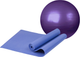 Набор для фитнеса Sundays Fitness Фитбол IR97402-65 + Коврик IR97504 (фиолетовый, голубой) - 