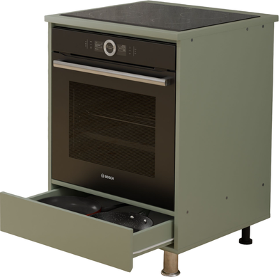Шкаф под духовку Dipriz Малага 1 ящ. №7 без крышки / Д.70159.1 (зеленый самшит) - 