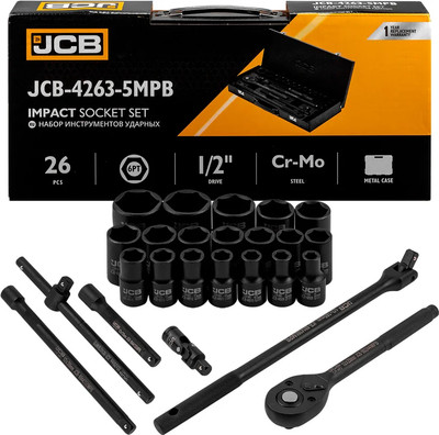 Универсальный набор инструментов JCB JCB-4263-5MPB (64920), (26шт) -