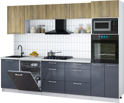 

Кухонный гарнитур, Мила Gloss 2.9-ПМ1