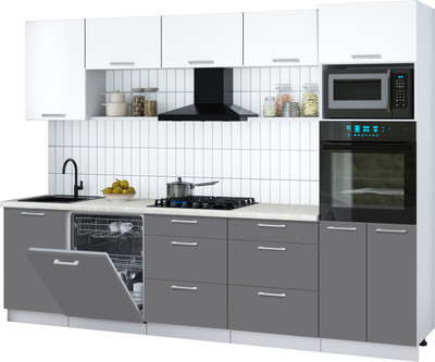 

Кухонный гарнитур, Мила Gloss 2.9-ПМ1