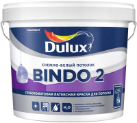 Краска Dulux Bindo 2 для потолков (4.5л, белый глубокоматовый) - 