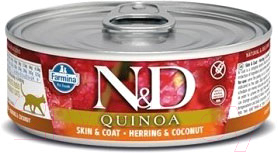 

Корм для кошек Farmina, N&D Grain Free Quinoa Herring & Coconut