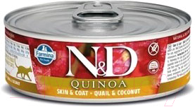

Корм для кошек Farmina, N&D Grain Free Quinoa Quail & Coconut