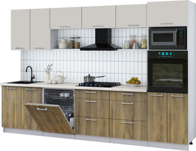 

Кухонный гарнитур, Мила Gloss 3.2-ПМ1