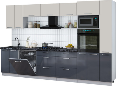 

Кухонный гарнитур, Мила Gloss 3.3-ПМ1