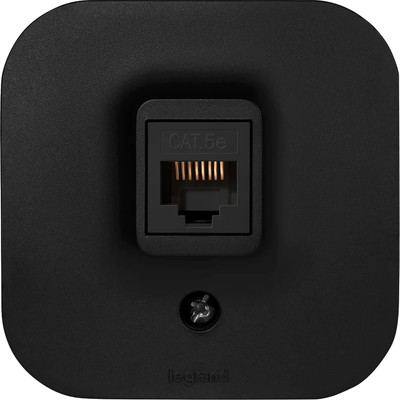 Розетка Legrand Quteo 782480 (черный матовый) -