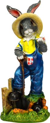 Фигурка для сада Хорошие сувениры Зайчик дачник с бабочкой / 7817015 -