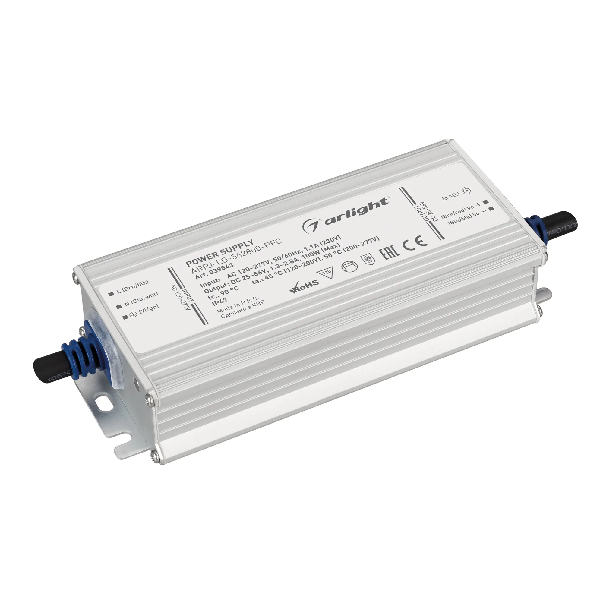 Блок питания для светильника Arlight ARPJ-LG-562800-PFC 100W 25-56V 1.3-2.8A / 039543