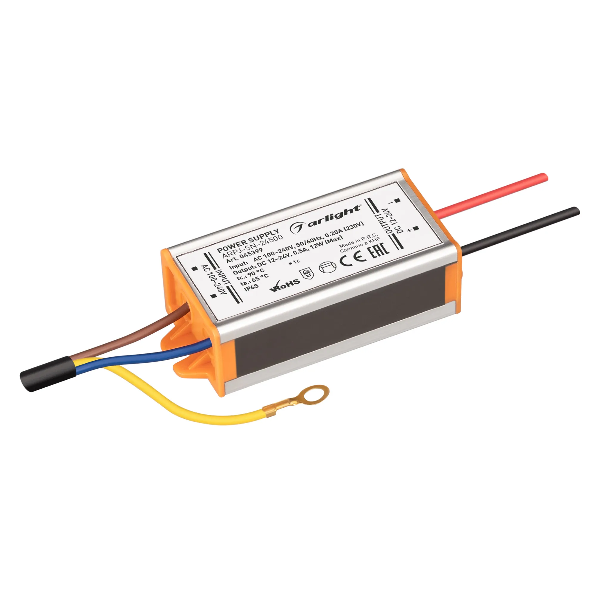 Блок питания для светильника Arlight ARPJ-SN-24500 12W 12-24V 500mA / 045399