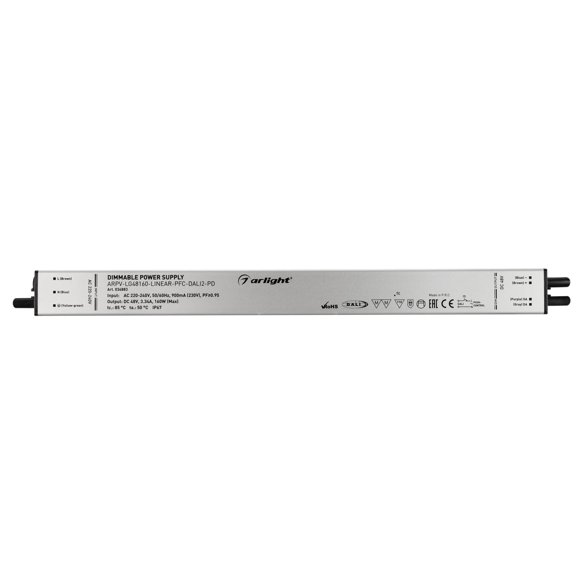Блок питания для светильника Arlight ARPV-LG48160-LINEAR-PFC-DALI2-PD 48V 3.34A 160W / 034883 — фото 2
