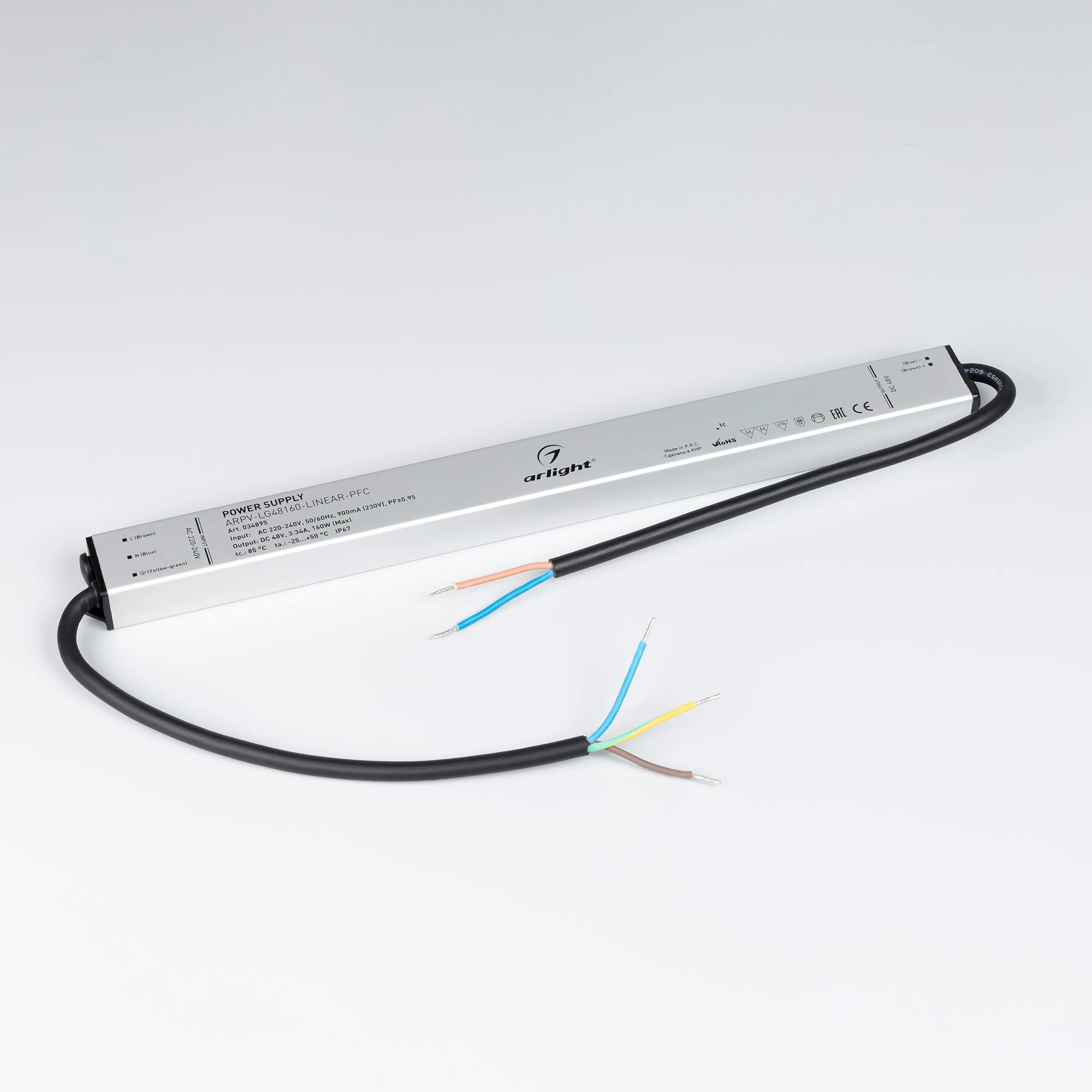 Блок питания для светильника Arlight ARPV-LG48160-LINEAR-PFC 48V 3.34A 160W / 034895 — фото 3