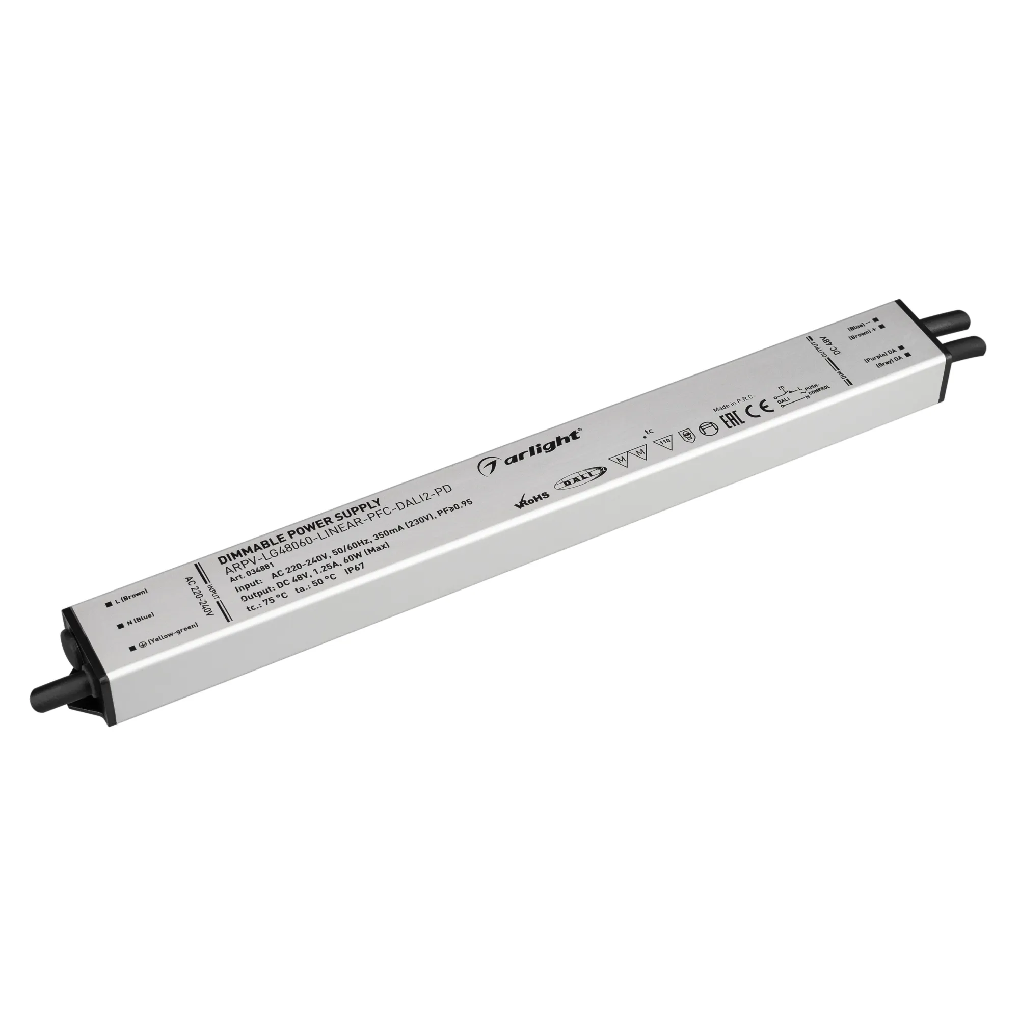 Блок питания для светильника Arlight ARPV-LG48060-LINEAR-PFC-DALI2-PD 48V 1.25A 60W / 034881