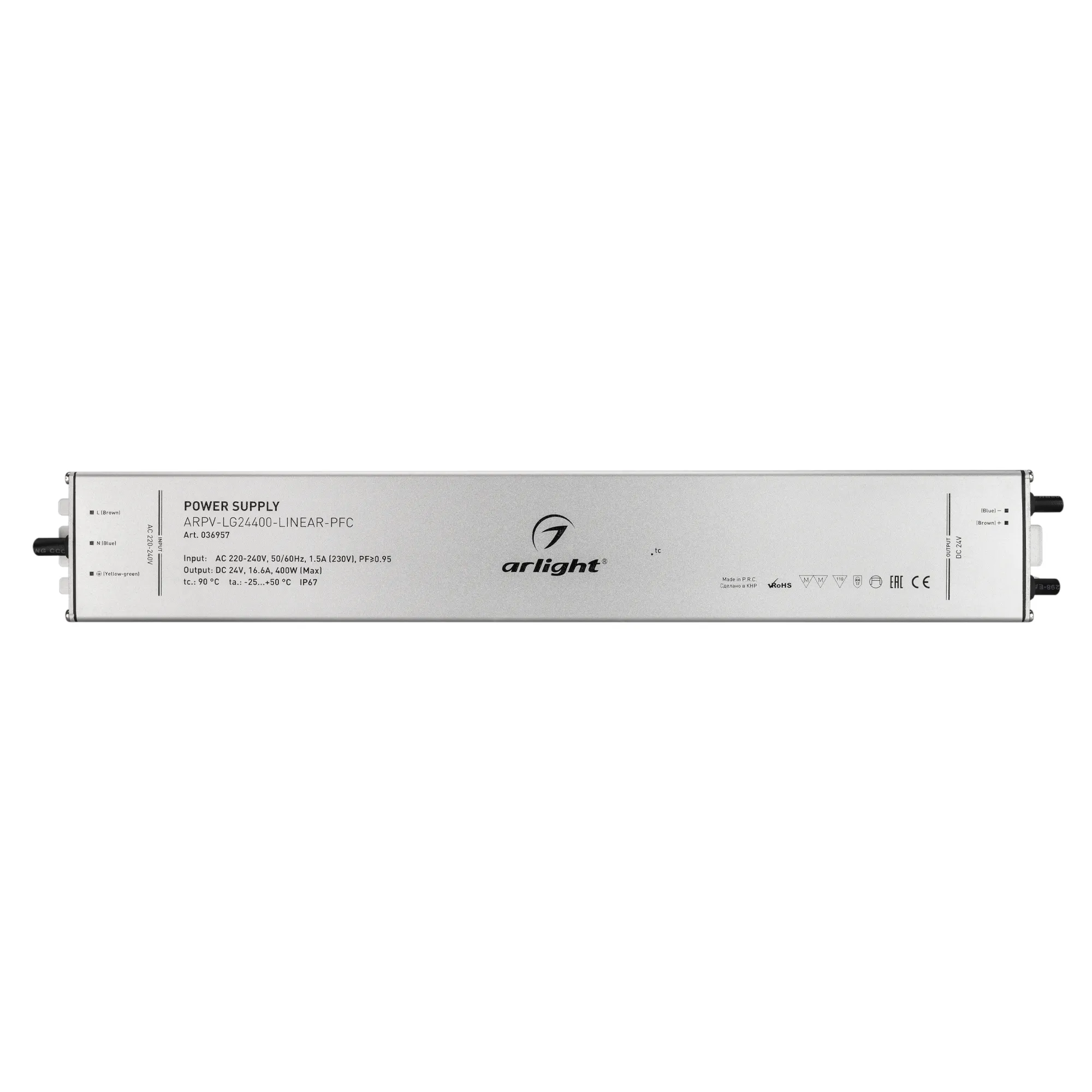 Блок питания для светильника Arlight ARPV-LG24400-LINEAR-PFC 24V 16.6A 400W / 036957 — фото 2