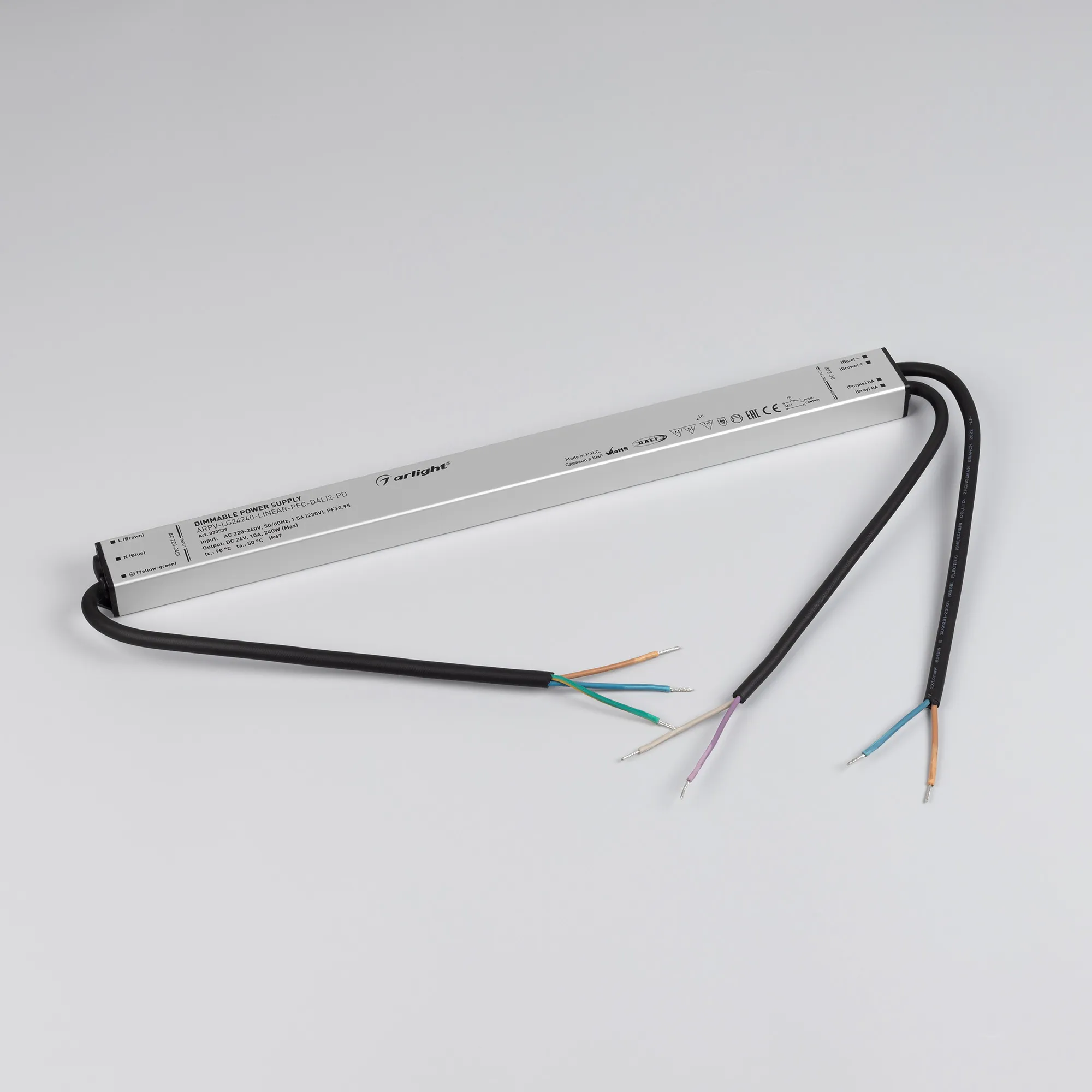 Блок питания для светильника Arlight ARPV-LG24240-LINEAR-PFC-DALI2-PD 24V 10A 240W / 033539 — фото 3