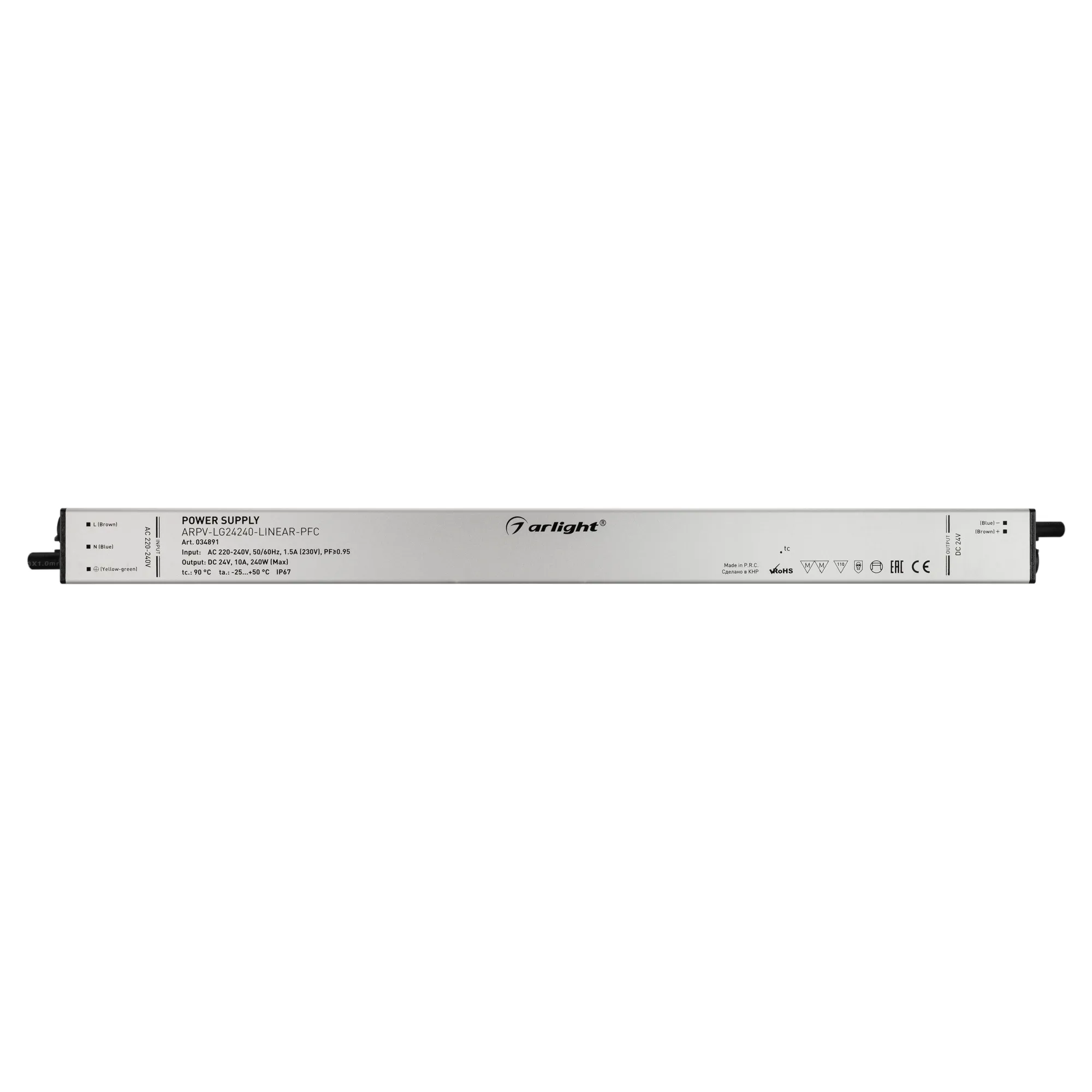 Блок питания для светильника Arlight ARPV-LG24240-LINEAR-PFC 24V 10A 240W / 034891 — фото 3