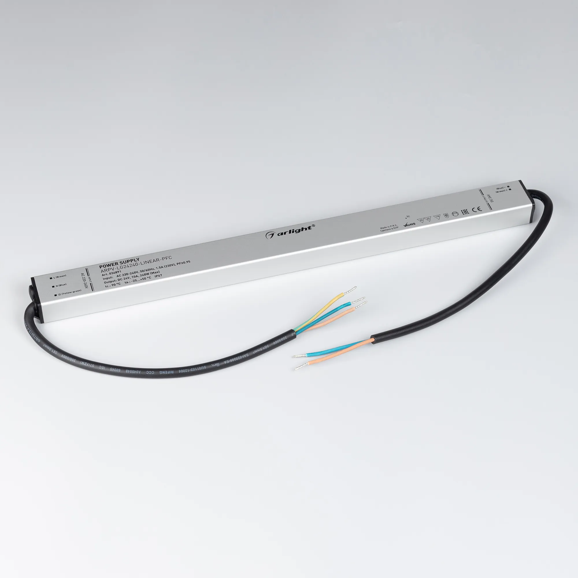 Блок питания для светильника Arlight ARPV-LG24240-LINEAR-PFC 24V 10A 240W / 034891 — фото 2