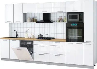 

Кухонный гарнитур, Мила Gloss 3.5-ПМ1