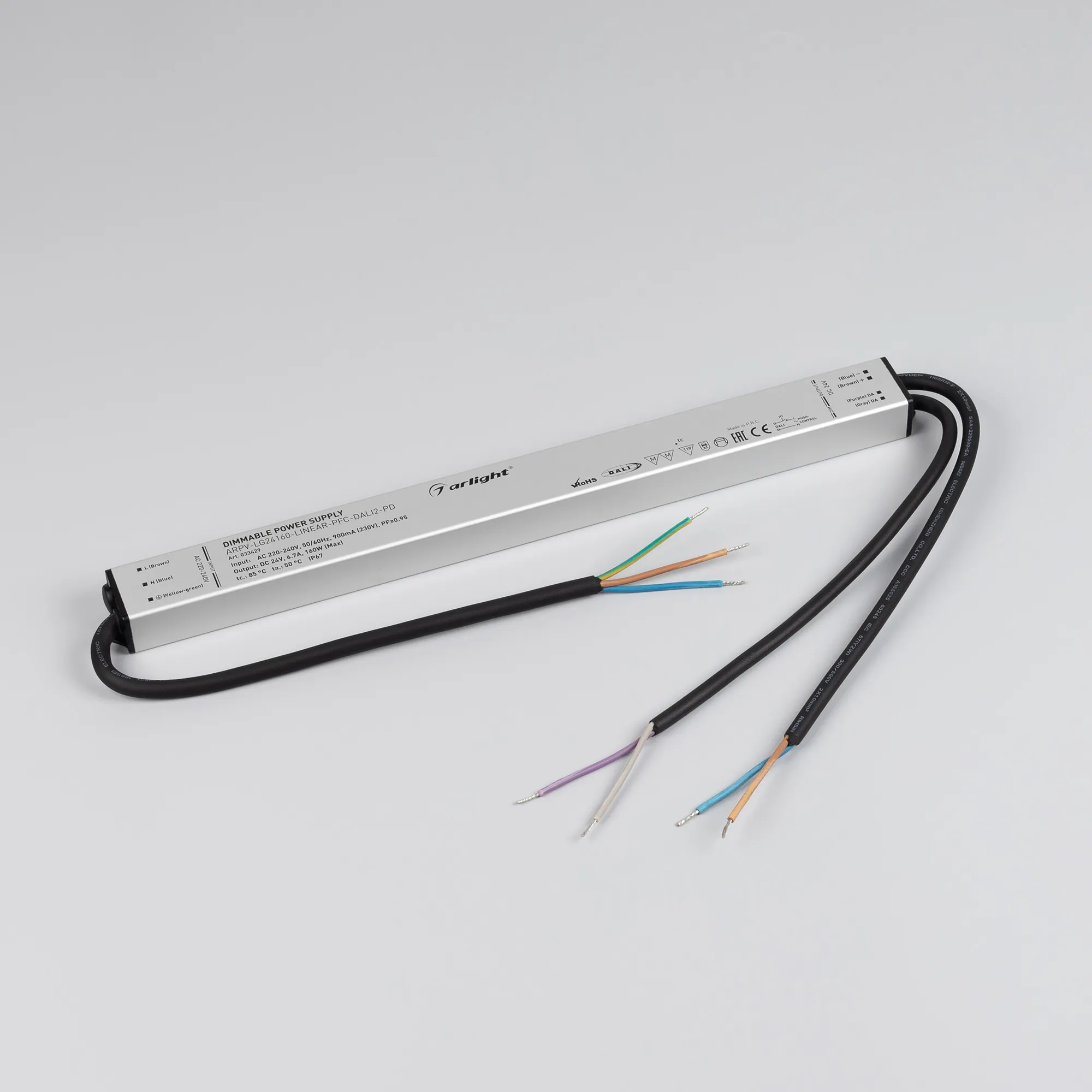 Блок питания для светильника Arlight ARPV-LG24160-LINEAR-PFC-DALI2-PD 24V 6.7A 160W / 033429 — фото 3