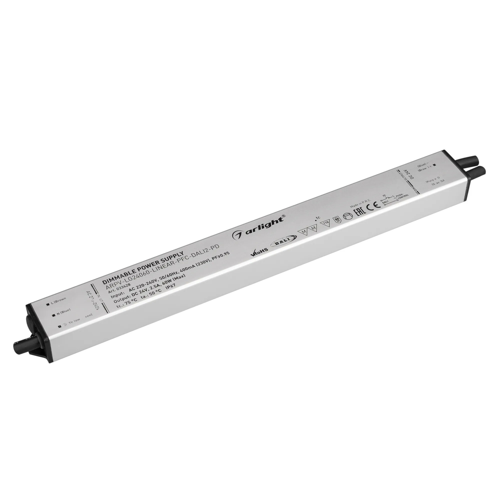Блок питания для светильника Arlight ARPV-LG24060-LINEAR-PFC-DALI2-PD 24V 2.5A 60W / 033428