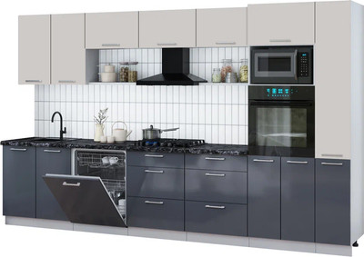 

Кухонный гарнитур, Мила Gloss 3.5-ПМ1