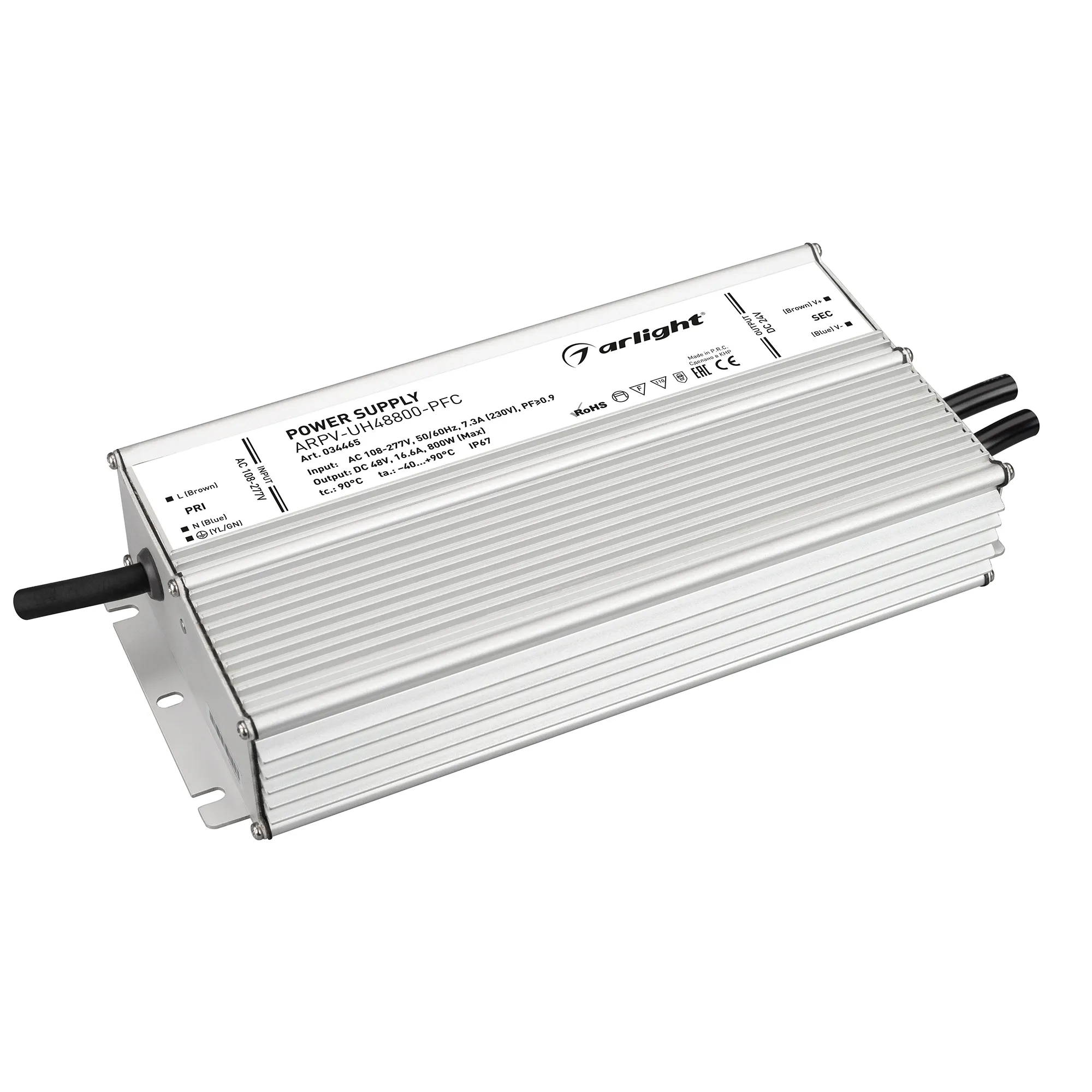Блок питания для светильника Arlight ARPV-UH48800-PFC 48V 16.6A 800W / 034465