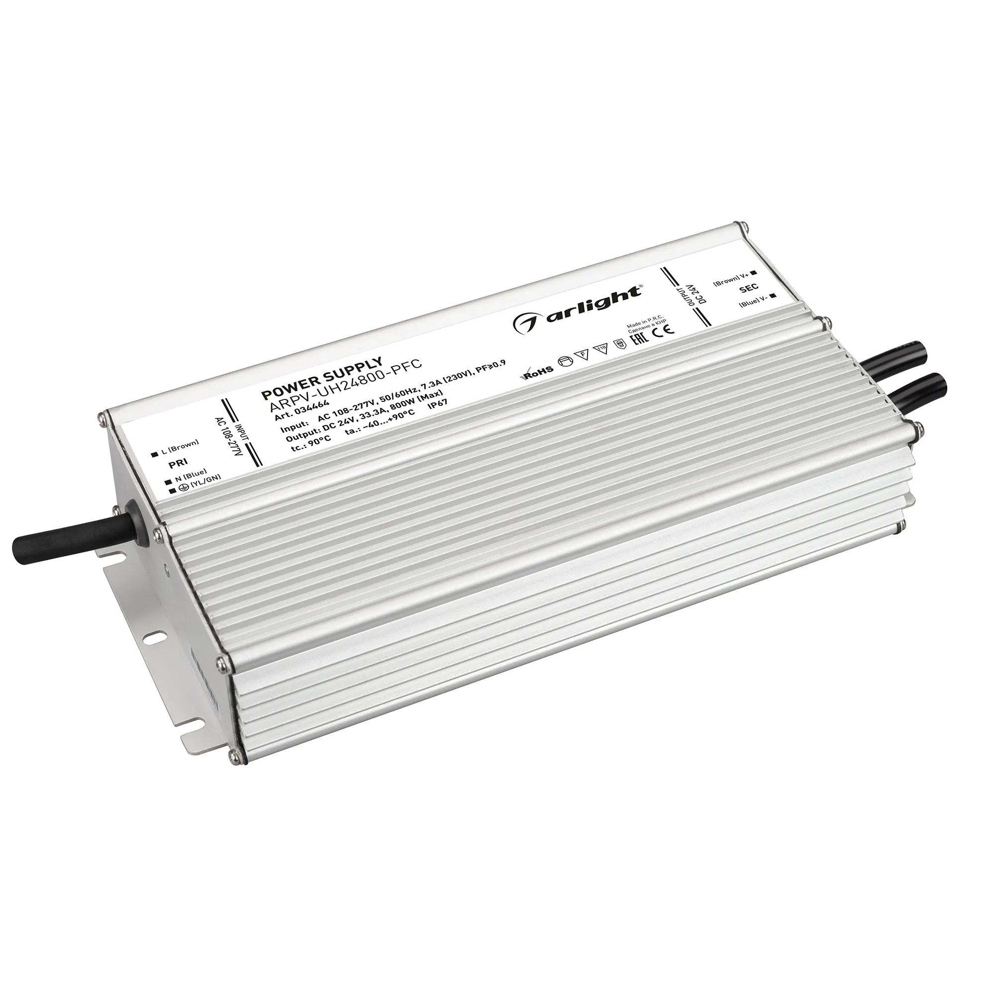 Блок питания для светильника Arlight ARPV-UH24800-PFC 24V 33.3A 800W / 034464