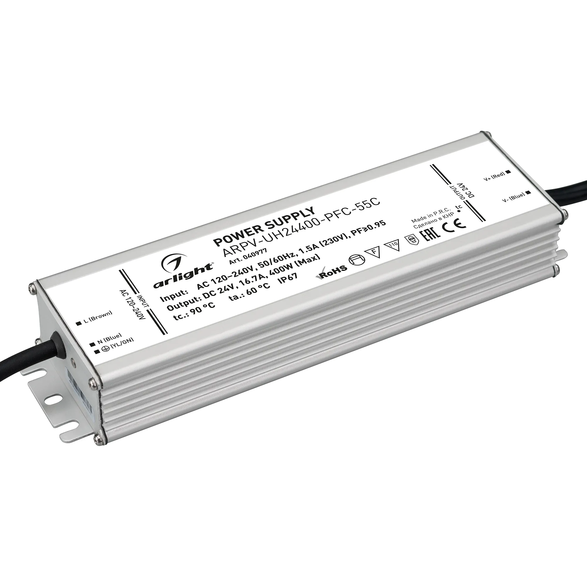 Блок питания для светильника Arlight ARPV-UH24400-PFC-55C 24V 16.7A 400W / 040977