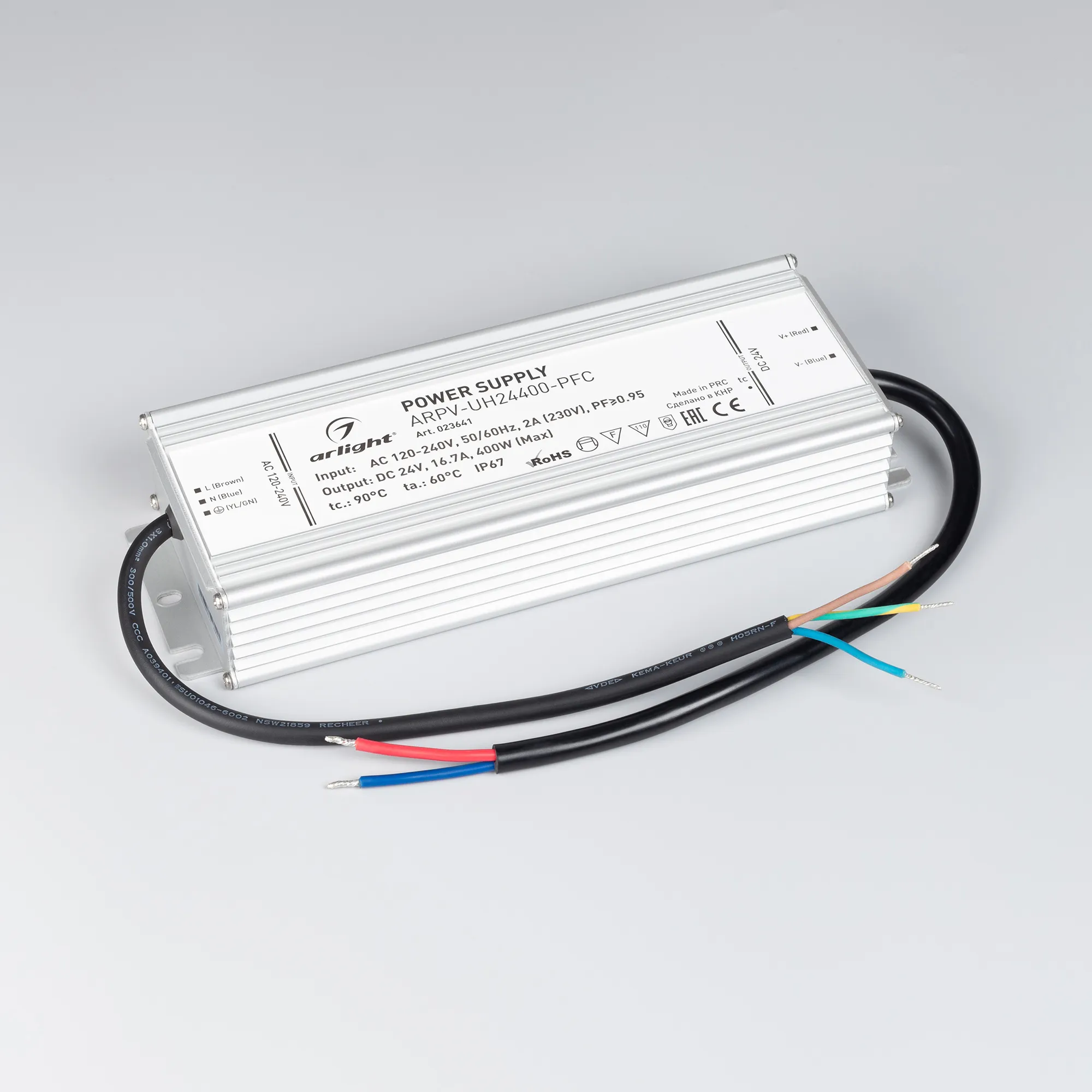 Блок питания для светильника Arlight ARPV-UH24400-PFC 24V 16.7A 400W / 023641 — фото 2