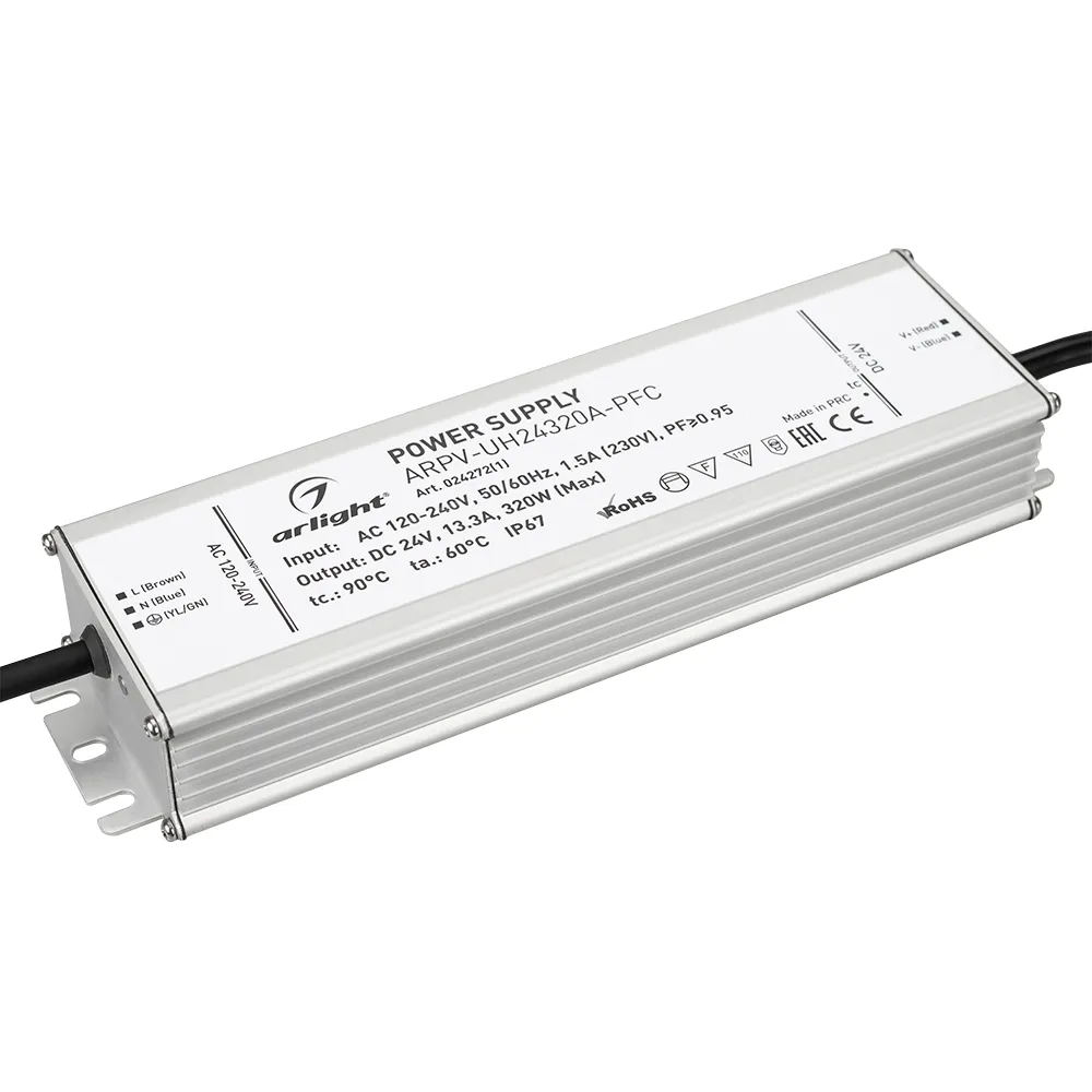 Блок питания для светильника Arlight ARPV-UH24320A-PFC 24V 13.3A 320W / 024272(1)