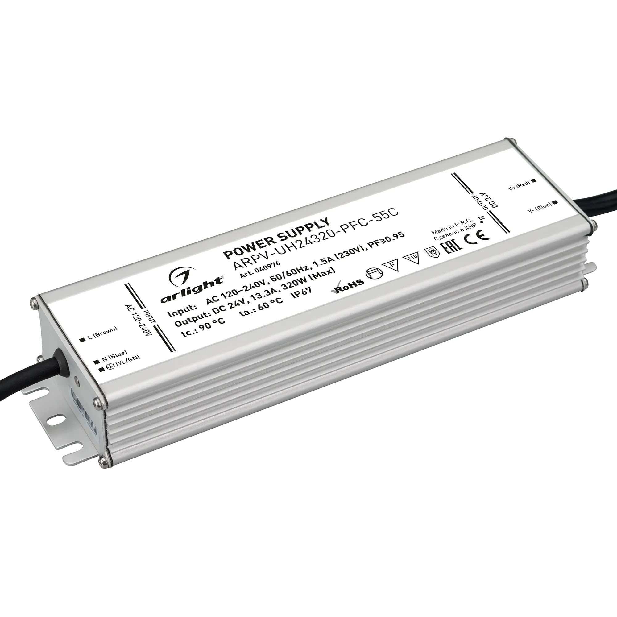 Блок питания для светильника Arlight ARPV-UH24320-PFC-55C 24V 13.3A 320W / 040976