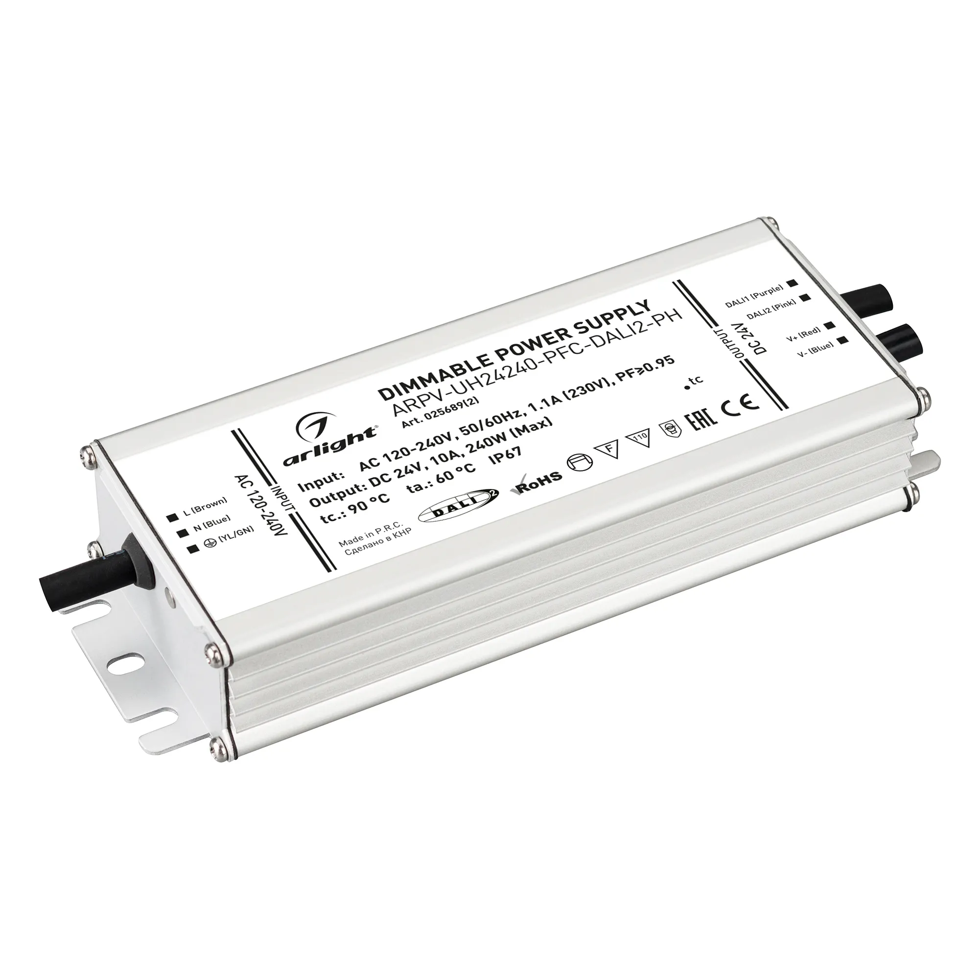 Блок питания для светильника Arlight ARPV-UH24240-PFC-DALI2-PH 24V 10.0A 240W / 025689(2)