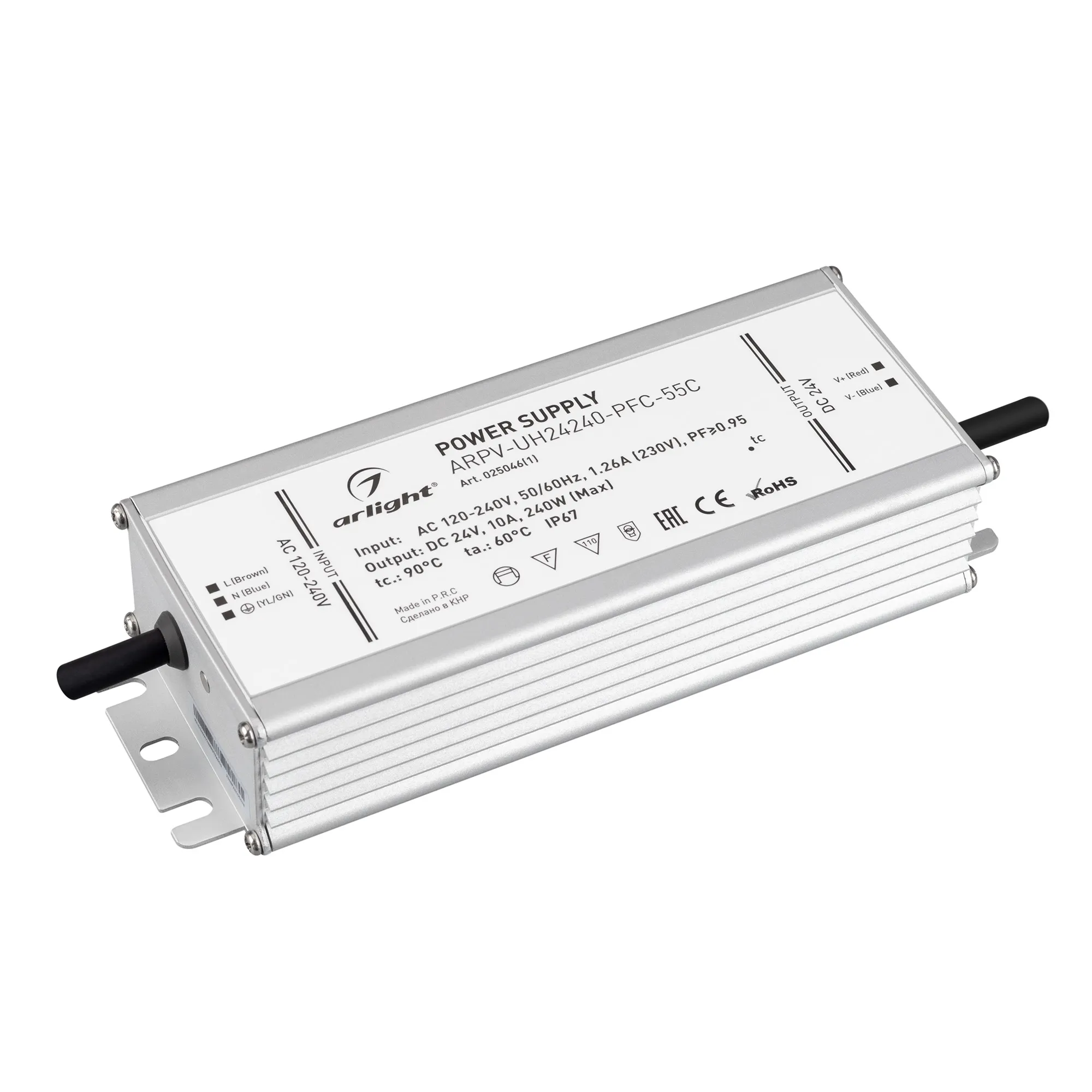 Блок питания для светильника Arlight ARPV-UH24240-PFC-55C 24V 10.0A 240W / 025046(1)