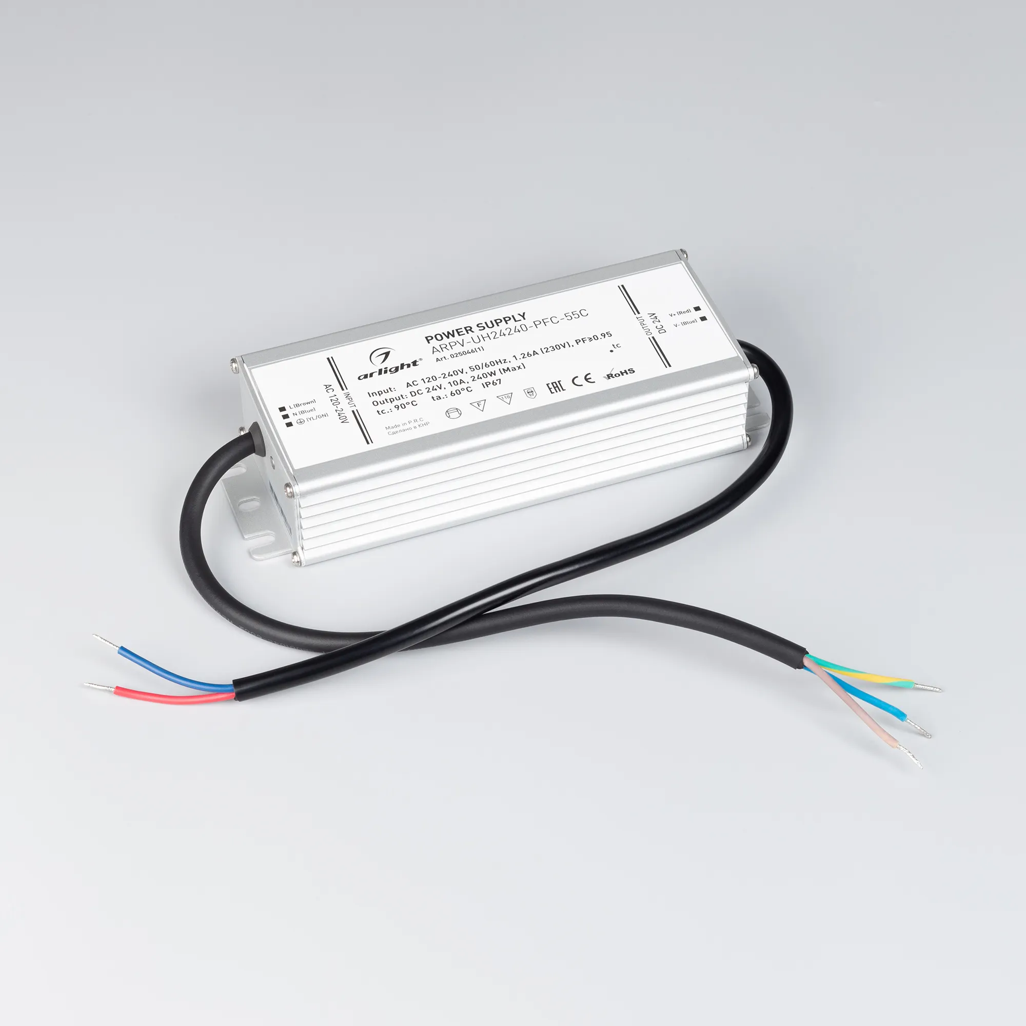 Блок питания для светильника Arlight ARPV-UH24240-PFC-55C 24V 10.0A 240W / 025046(1) — фото 2