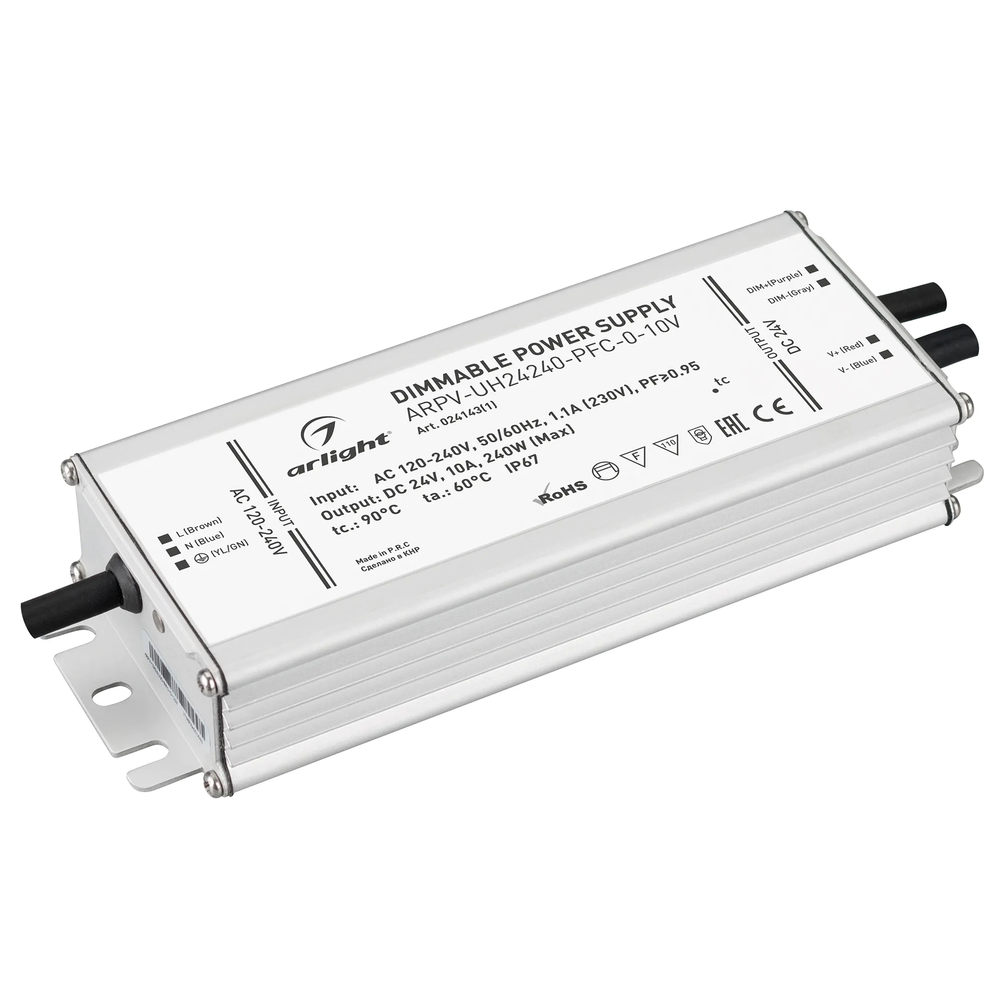 Блок питания для светильника Arlight ARPV-UH24240-PFC-0-10V 24V 10.0A 240W / 024143(1)