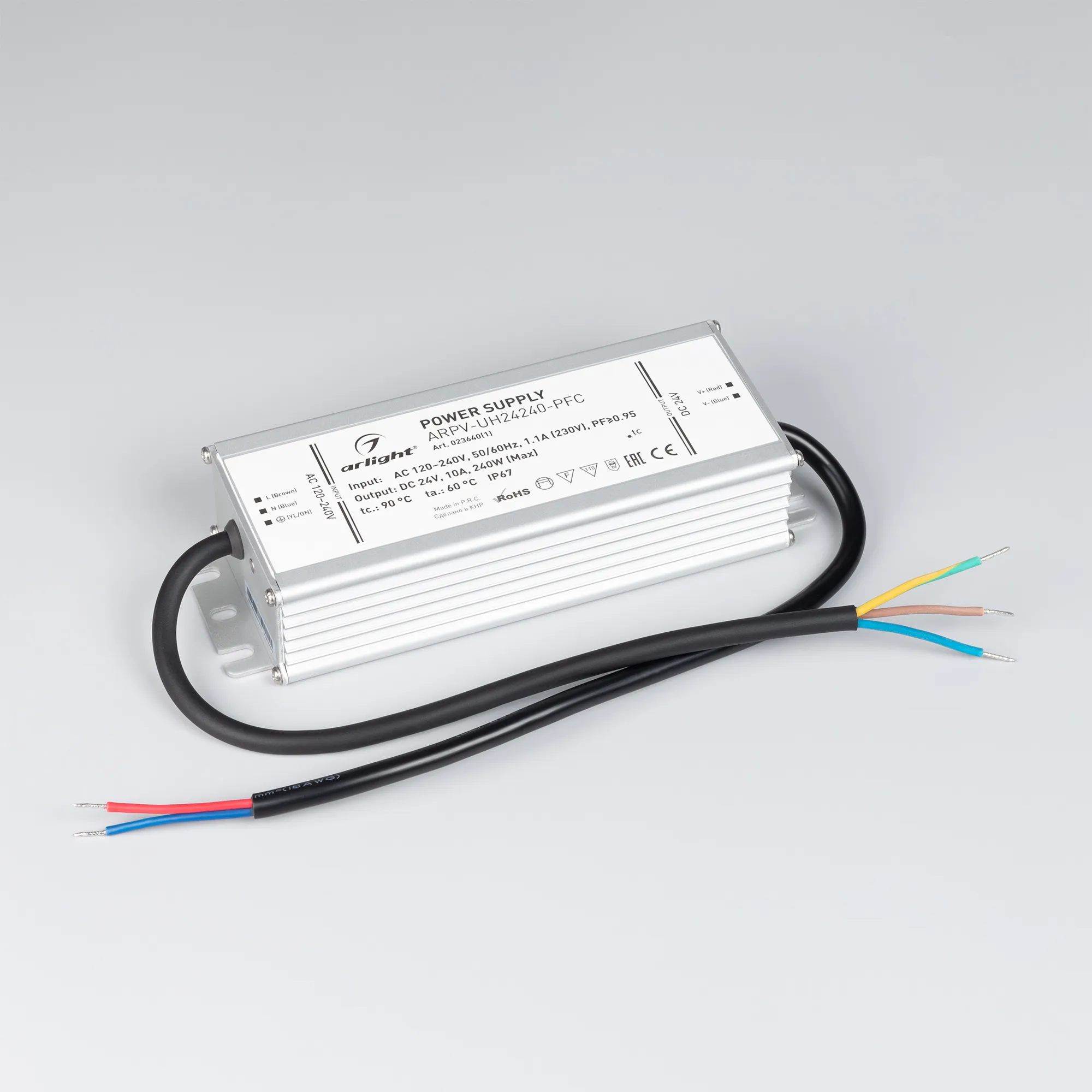 Блок питания для светильника Arlight ARPV-UH24240-PFC 24V 10.0A 240W / 023640(1) — фото 2