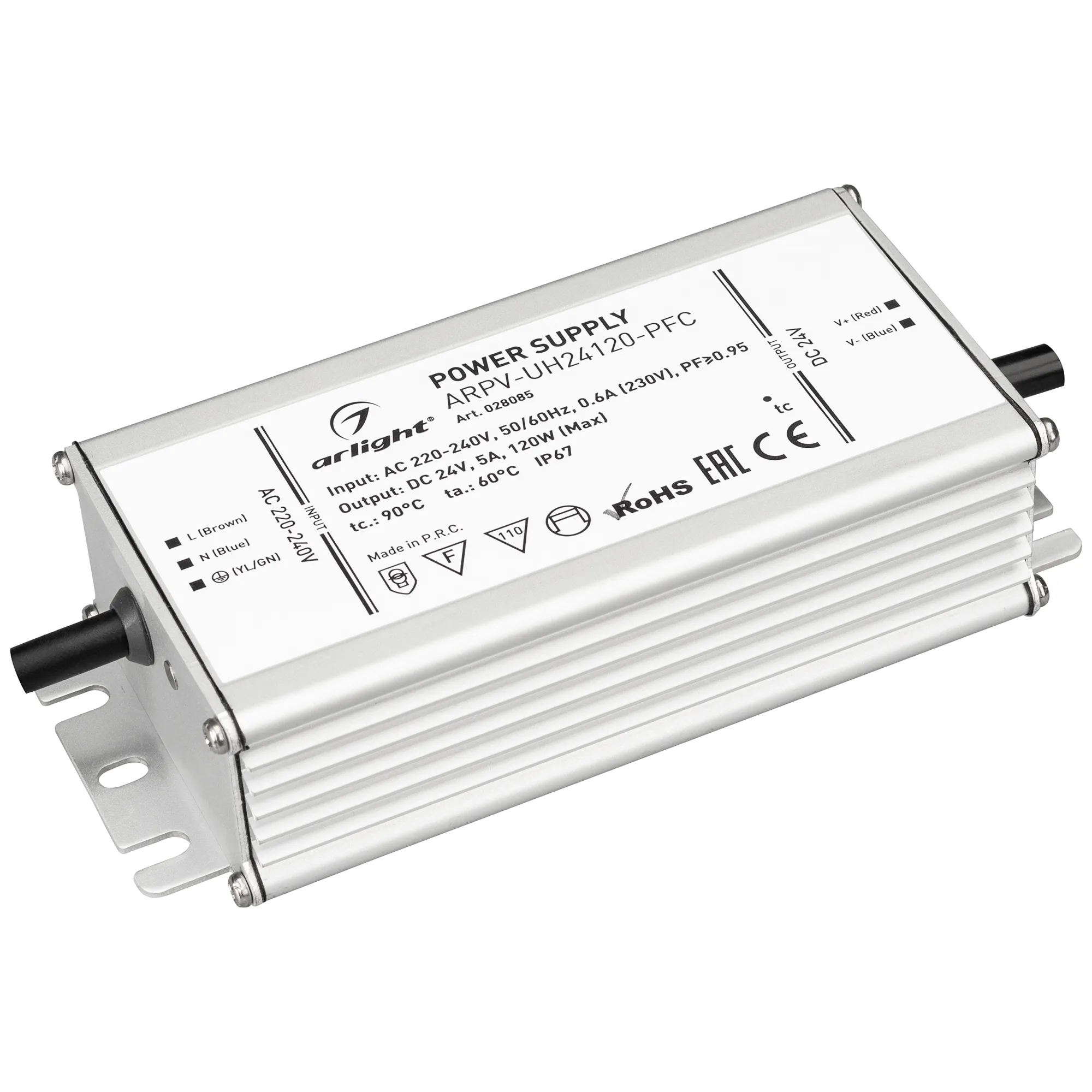 Блок питания для светильника Arlight ARPV-UH24120-PFC 24V 5.0A 120W / 028085