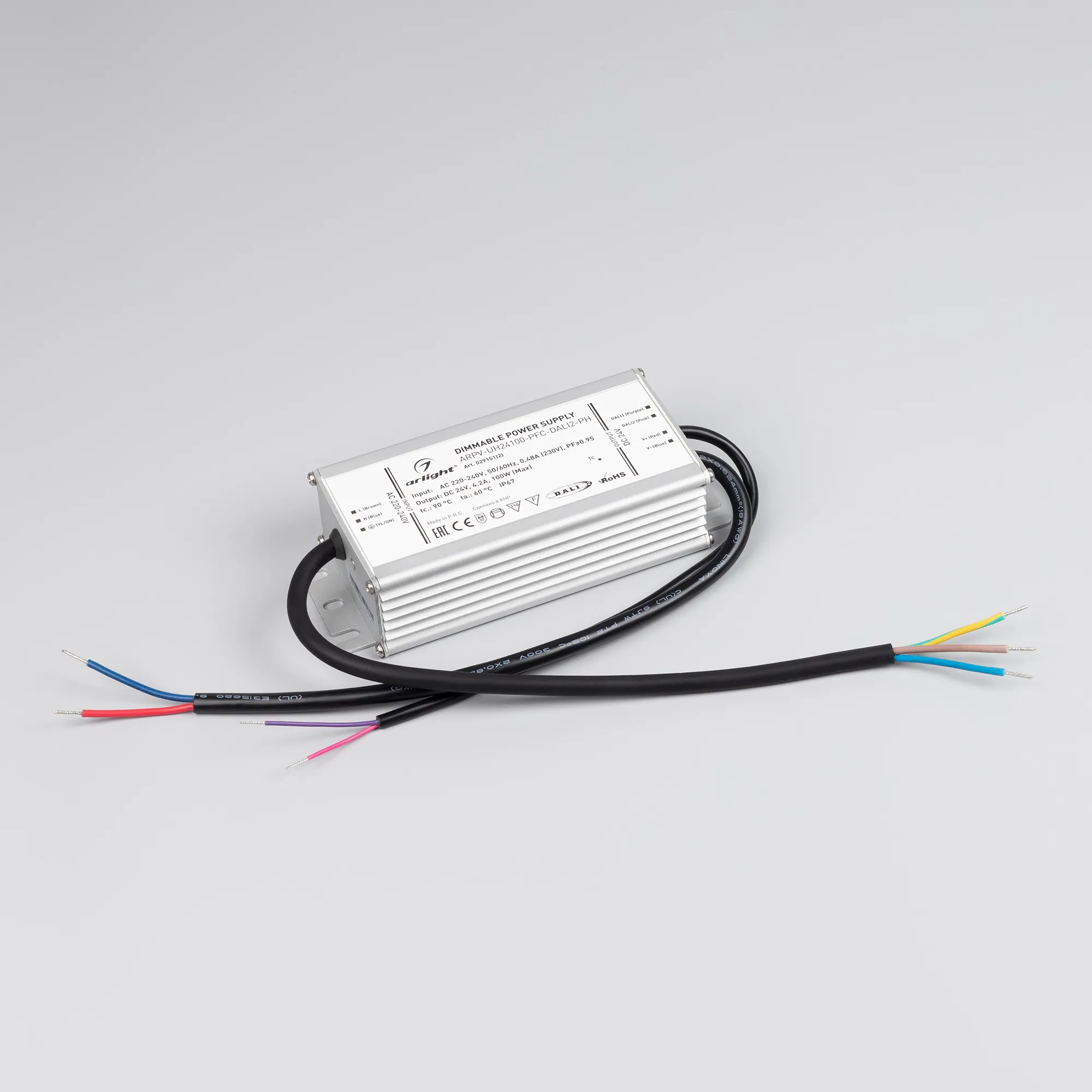 Блок питания для светильника Arlight ARPV-UH24100-PFC-DALI2-PH 24V 4.2A 100W / 029151(2) — фото 2