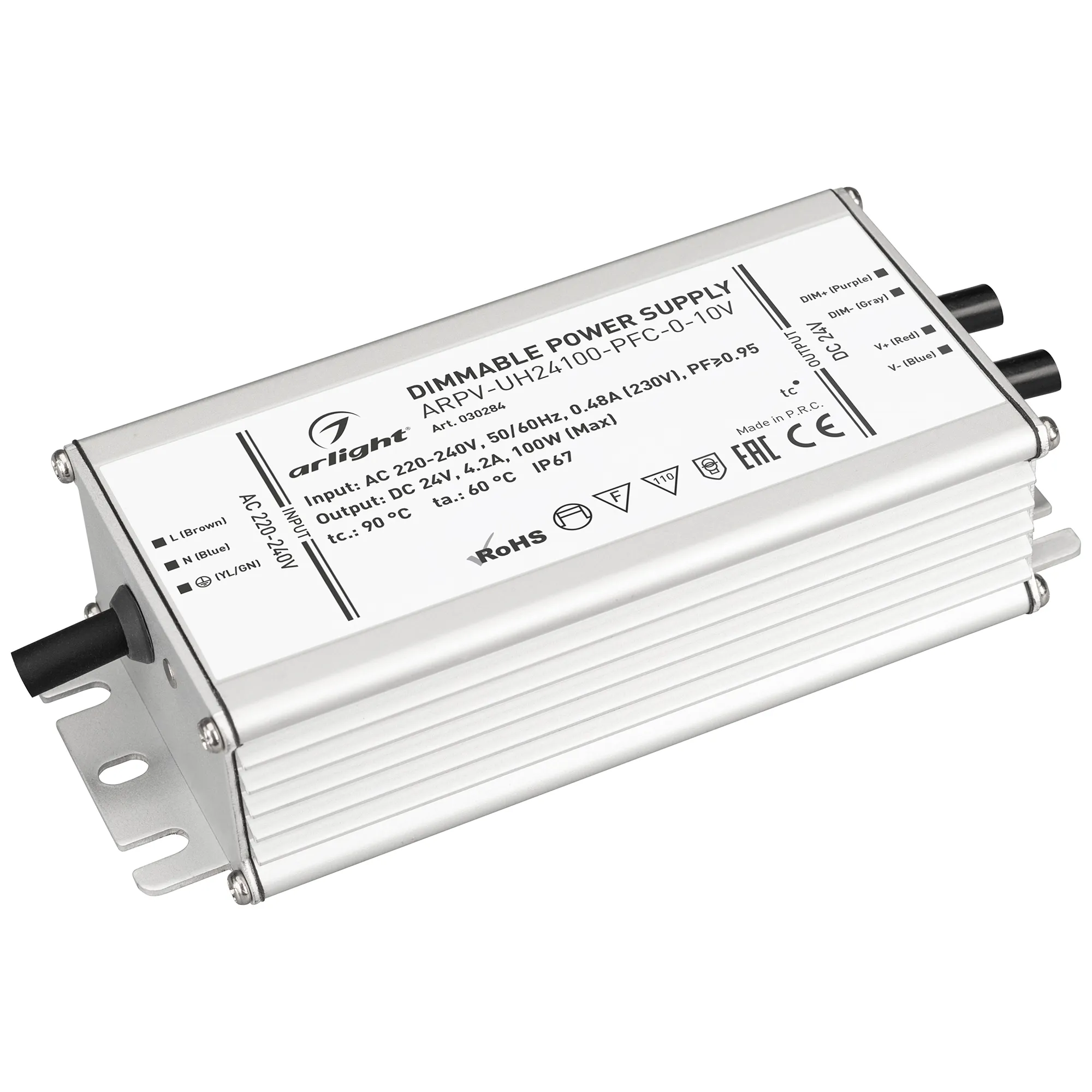 Блок питания для светильника Arlight ARPV-UH24100-PFC-0-10V 24V 4.2A 100W / 030284