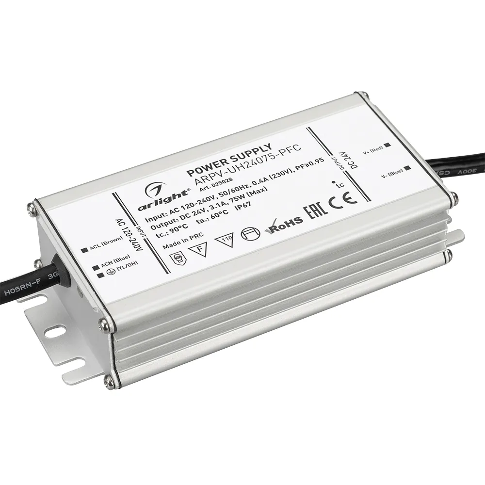 Блок питания для светильника Arlight ARPV-UH24075-PFC 24V 3.1A 75W / 025028