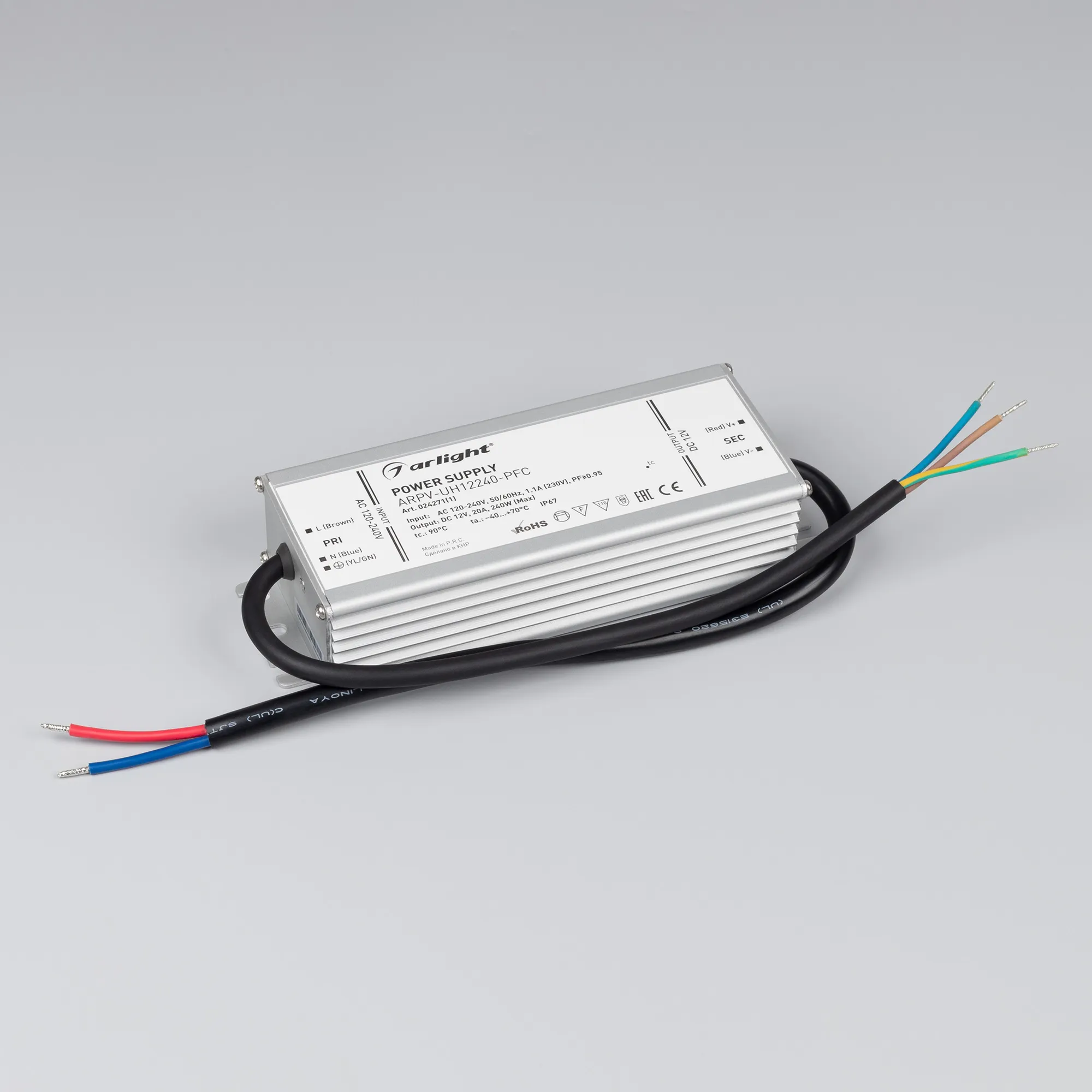 Блок питания для светильника Arlight ARPV-UH12240-PFC 12V 20.0A 240W / 024271(1) — фото 2