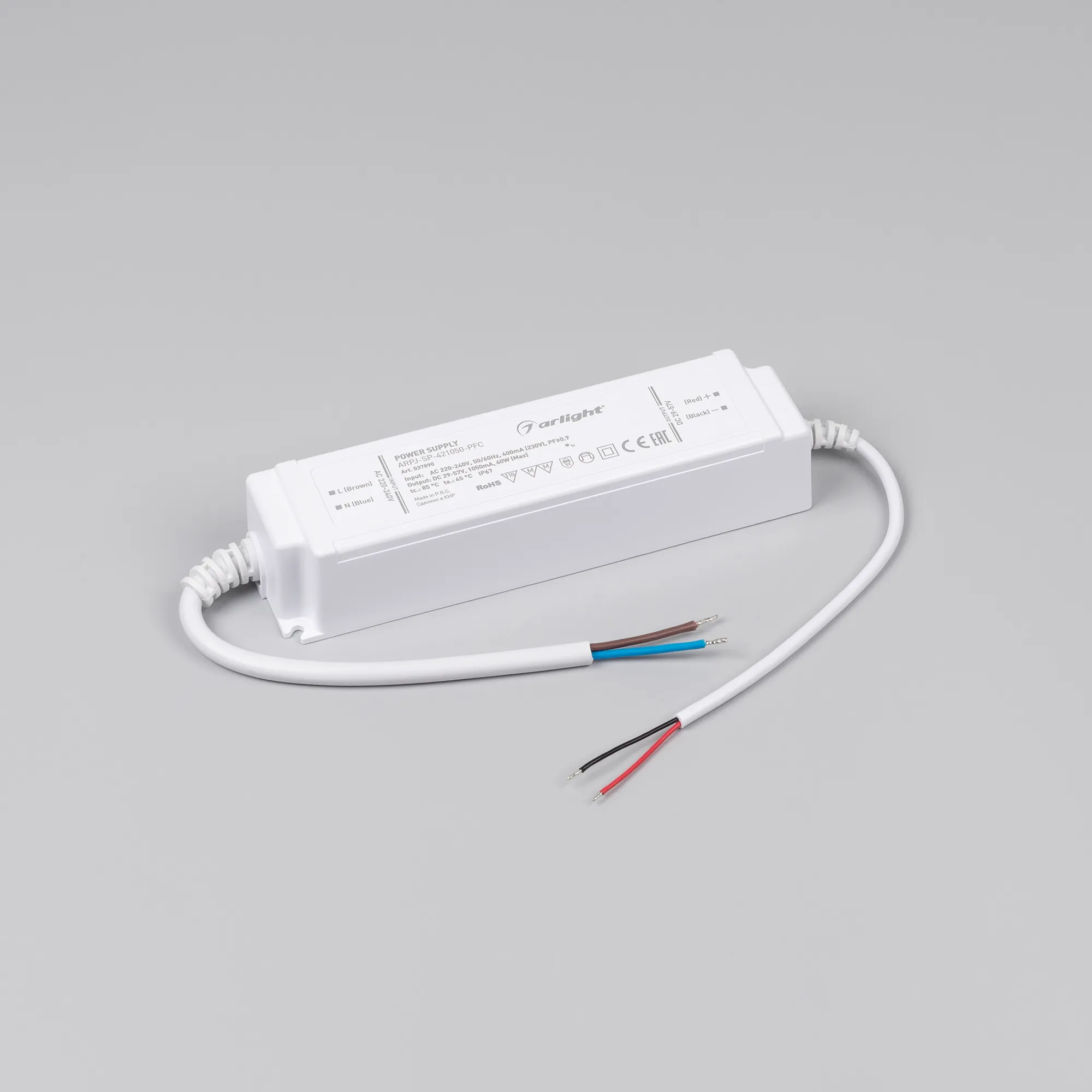 Блок питания для светильника Arlight ARPJ-SP-421050-PFC 60W 29-57V 1.05A / 037890 — фото 2