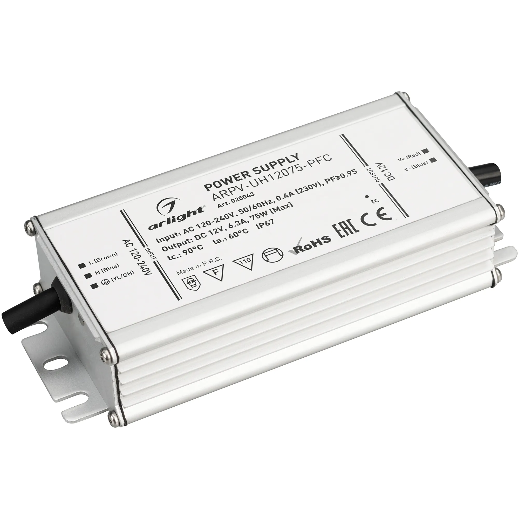 Блок питания для светильника Arlight ARPV-UH12075-PFC 12V 6.3A 75W / 025043