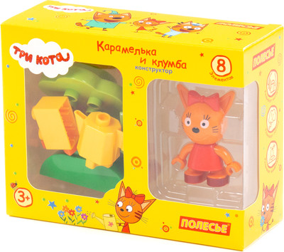 Конструктор Полесье Макси. Три кота. Карамелька и клумба / 63752 (8эл) - 