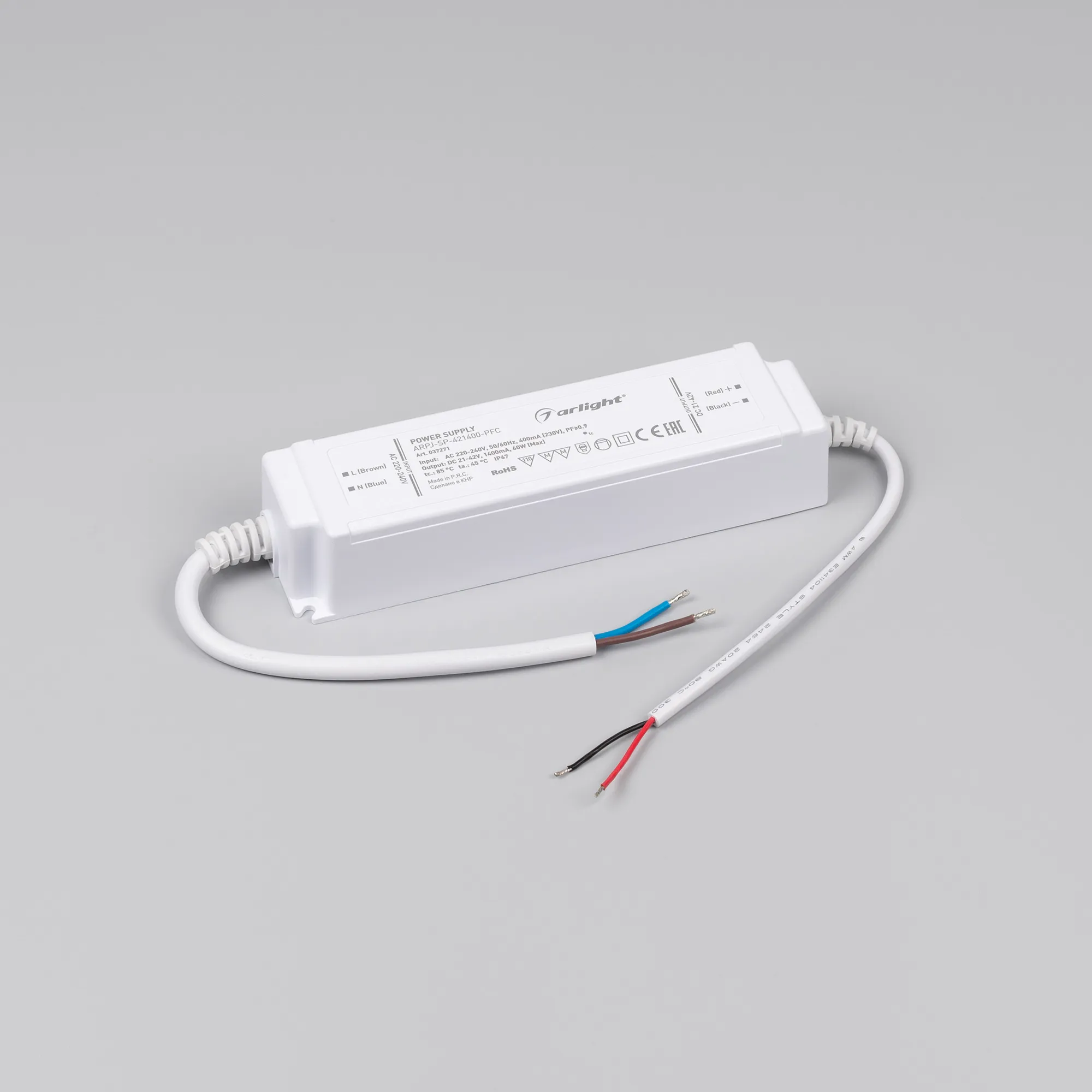 Блок питания для светильника Arlight ARPJ-SP-421400-PFC 60W 21-42V 1.4A / 037271 — фото 2