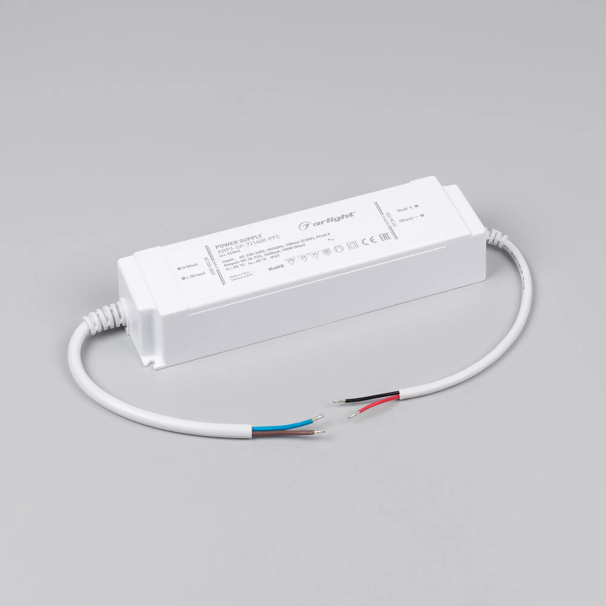 Блок питания для светильника Arlight ARPJ-SP-721400-PFC 100W 36-72V 1.4A / 037893 — фото 2