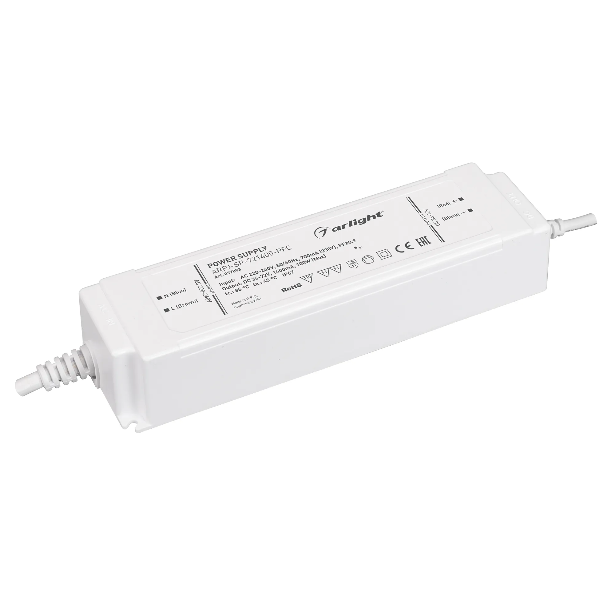Блок питания для светильника Arlight ARPJ-SP-721400-PFC 100W 36-72V 1.4A / 037893