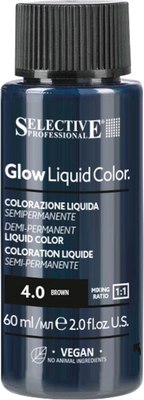 Тонирующий концентрат для волос Selective Professional Glow Liquid Colors 4.0 (60мл) - 